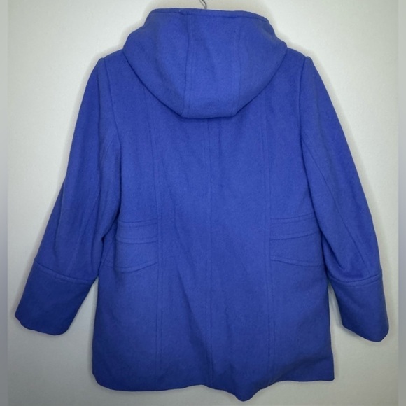 Mark Reed Women’s Wool Blend Periwinkle Hooded Peacoat Size 14 - Picture 3 of 8